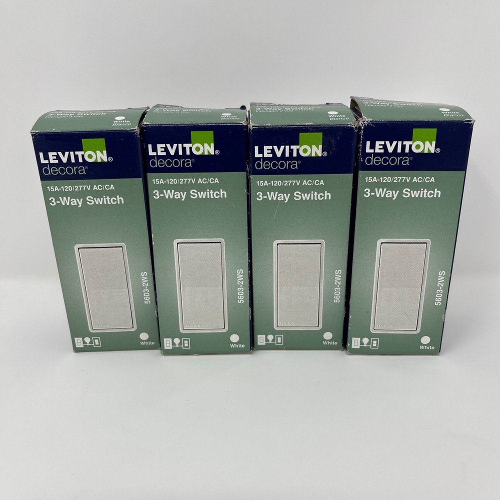 Leviton Decora 15A 3-Way Switch - White (05603-0WM)